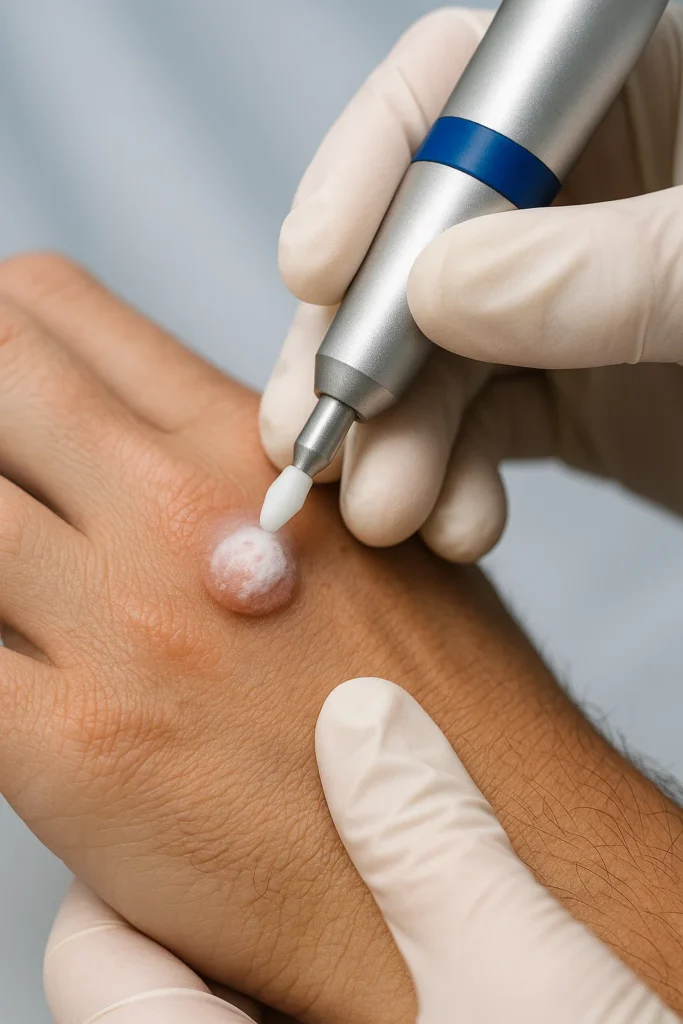 example of wart removal West Sussex using cryopen