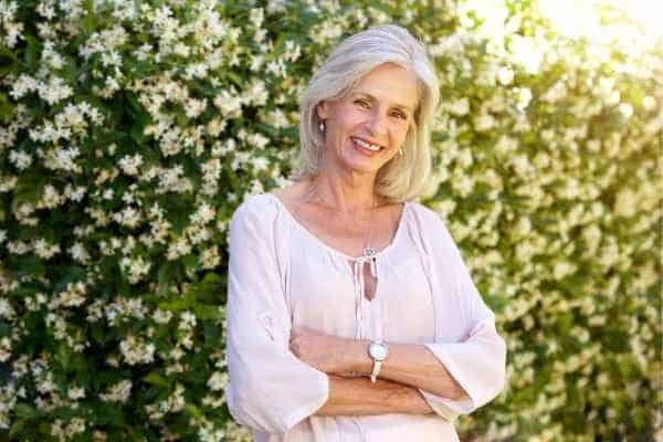 Older woman happy with urinary incontinence treatment West Sussex